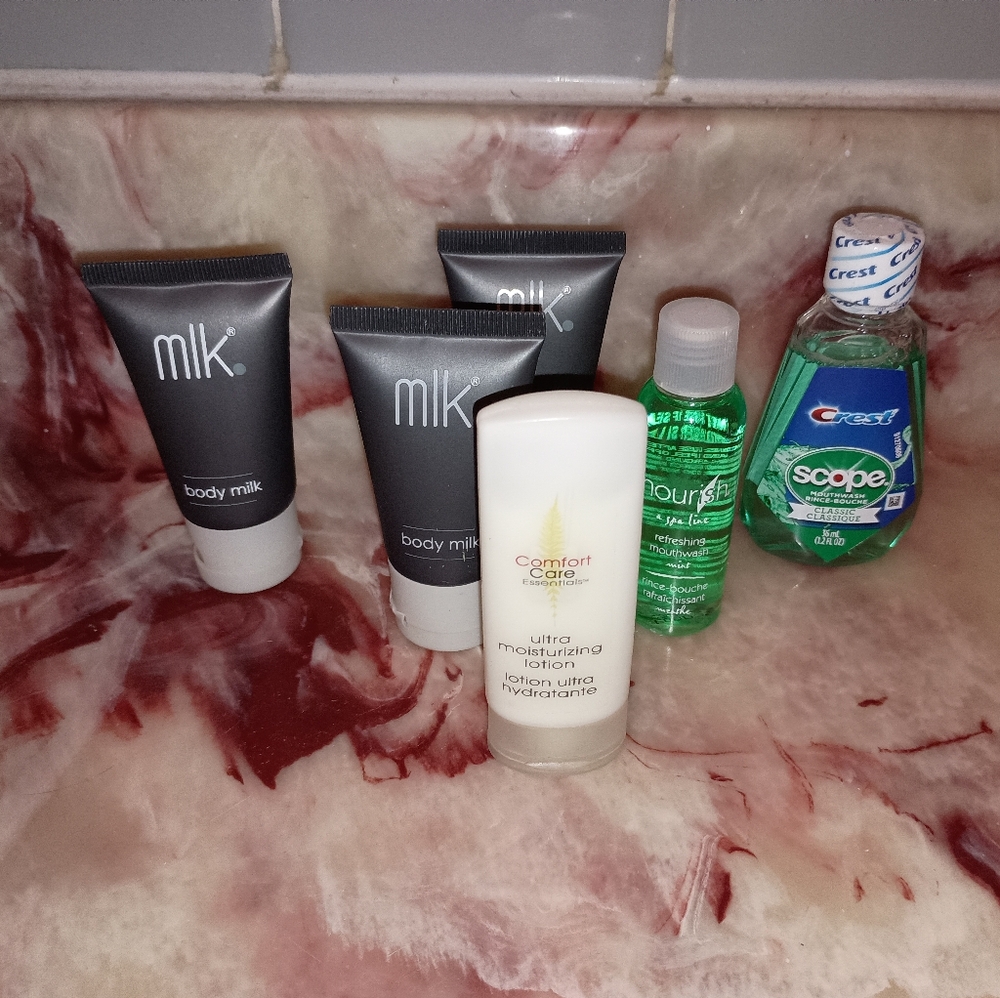 3/$10 🌟 Lot Of 6 NEW Travel Size Bottles Of Lotions, Mouth Wash, & Body Milk
